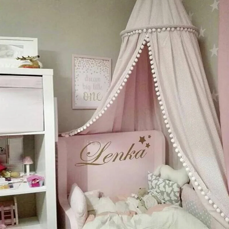 

Hanging Kids Baby Bedding Dome Bed Cotton Mosquito Net Bedcover Curtain for Baby Kids Reading Playing Home Decor