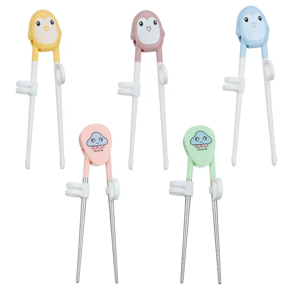 

1 Pair Cartoon Baby Toughness Kids Beginner Chopstick Training Chopsticks Eating Helper Learning Chopsticks