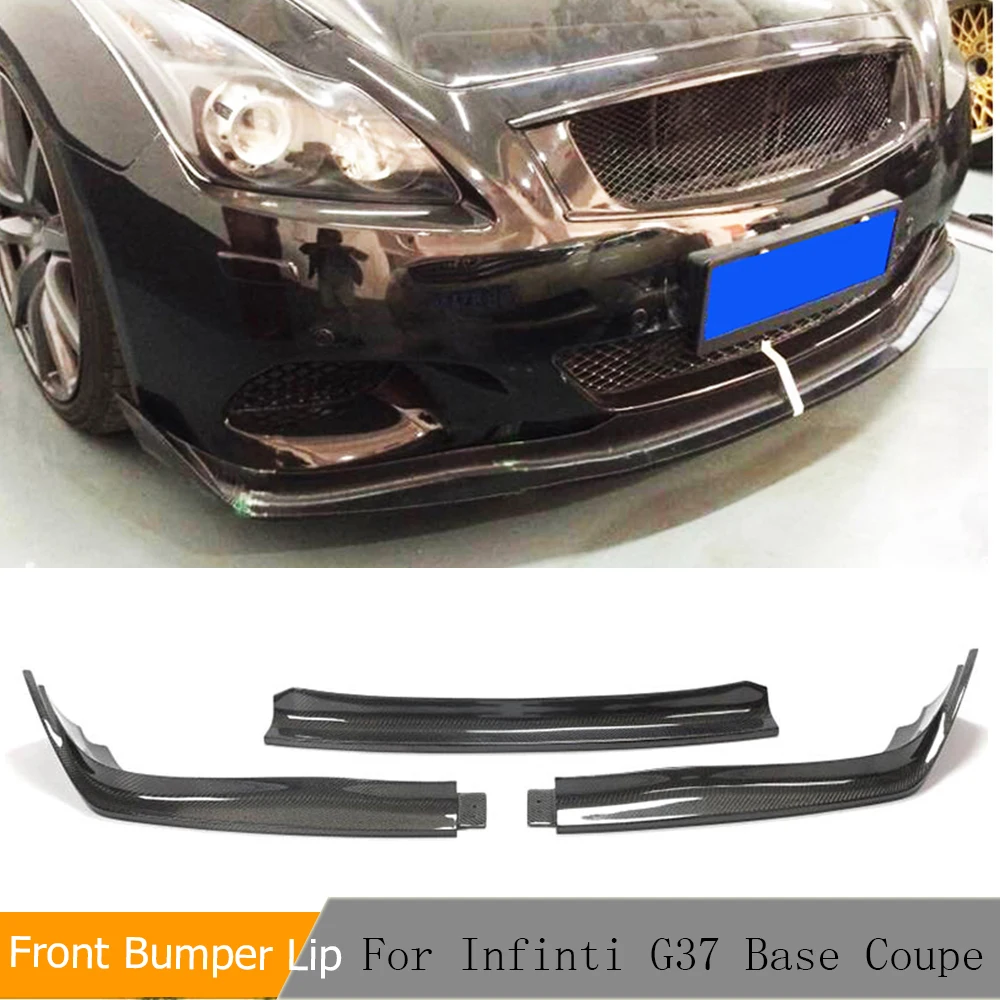 

Carbon Fiber / FRP Car Front Bumper Lip Spoiler Chin Splitters For Infinti G37 Base Coupe Journey Sedan 2009-2013 3PCS Body Kits