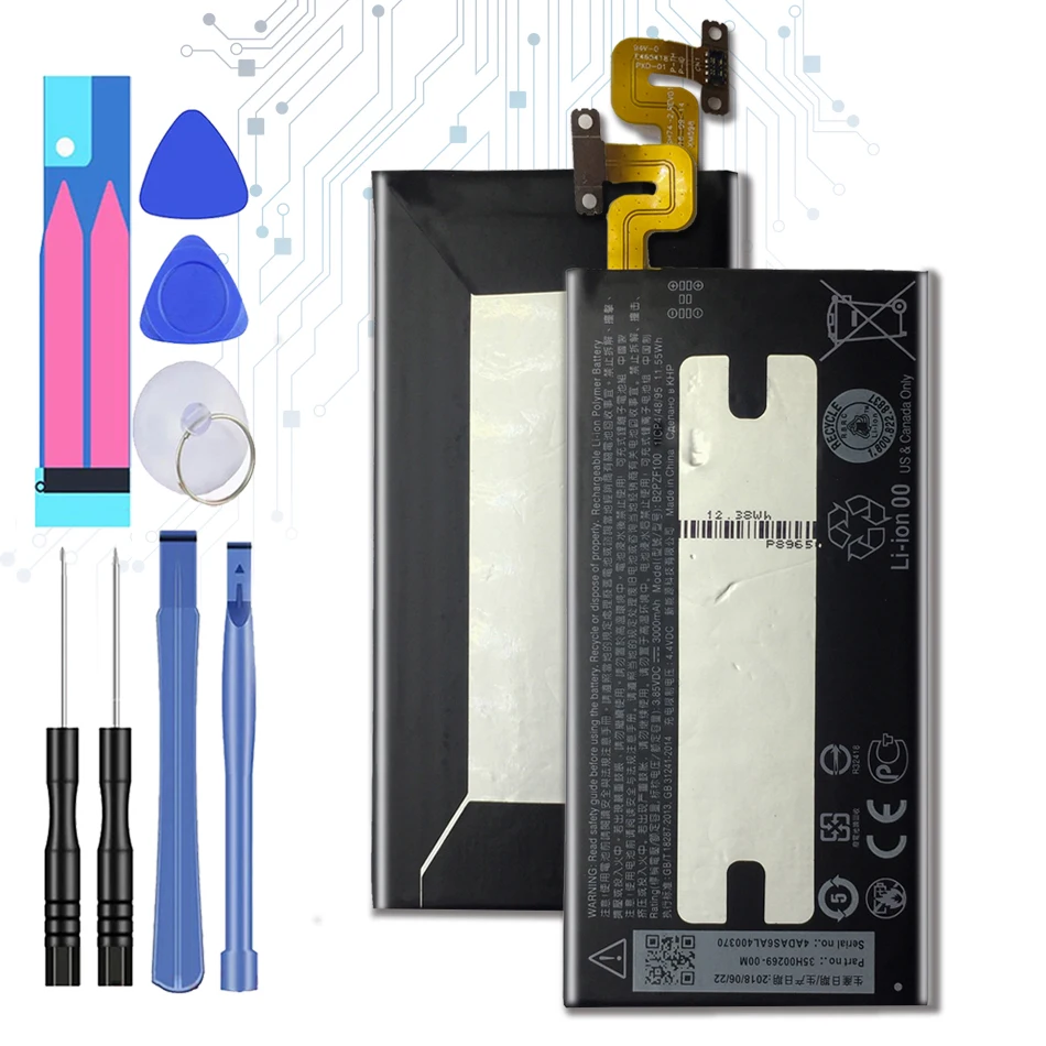 

Mobile Phone Battery For HTC Ocean Note U-1w U Ultra U-1u Replacement Battery B2PZF100 3000mAh