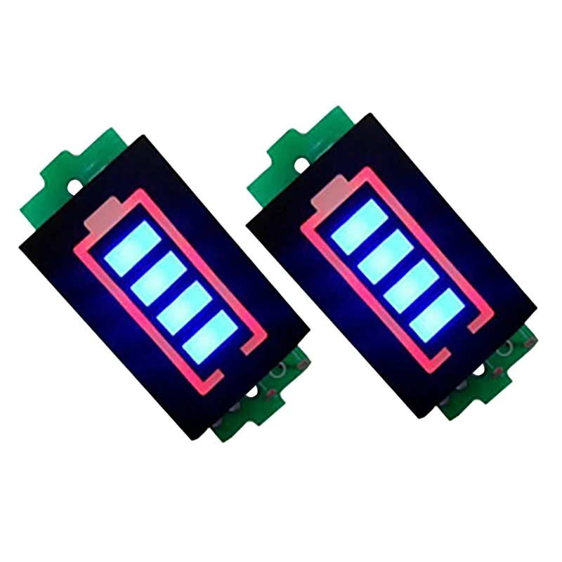 

Модуль индикатора емкости литиевого аккумулятора серии 2X 3S/1S, синий дисплей, тестер питания аккумулятора 4,2 в, литий-полимерный, литий-ионны...