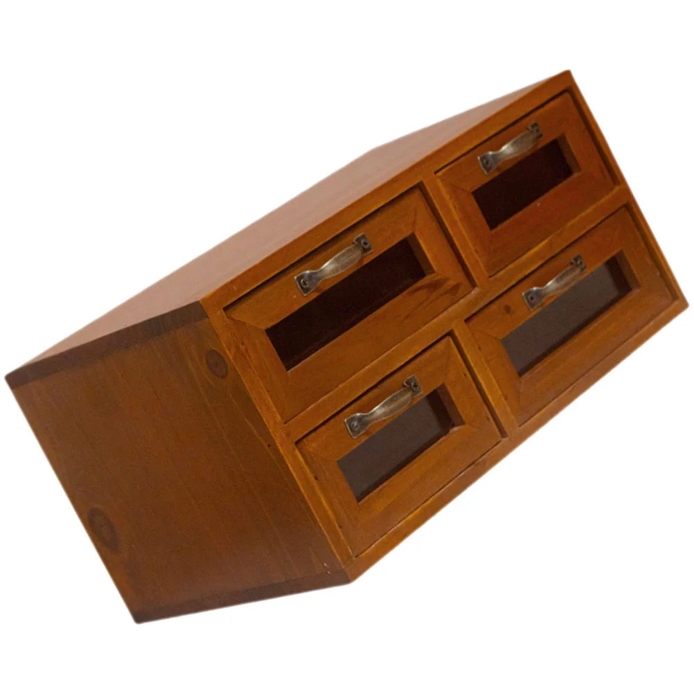 

Ящик-органайзер для столешницы, многофункциональный шкаф для хранения туалетных принадлежностей, настольные контейнеры с ящиками, деревянная настольная косметика