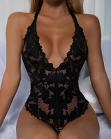 2022 summer fashion pjamas for women sexy halter backless tied detail lace teddy sleeveless skinny suit female