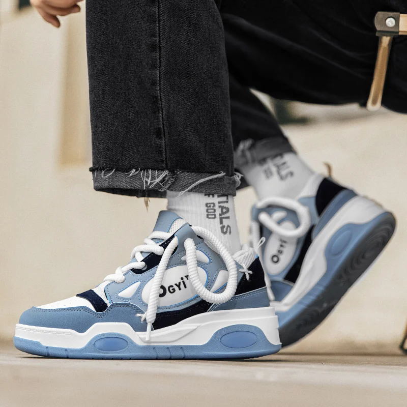 Men's Skateboarding Shoes Platform Casual Footwear Retro Walking Sneakers Outdoor Lace-up Zapatillas De Hombre 2023 Originales