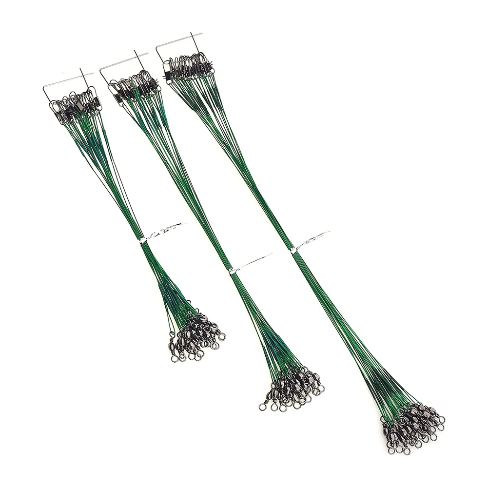 

60 шт., рыболовные поводки из нержавеющей стали, 15,20,25 см