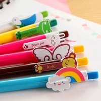 30 pcsset cute cartoon animal 0 7mm ballpoint pen spinning school teacher gift spare parts of pens office accessories metal gel