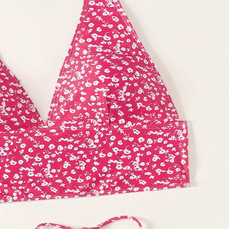 Женский раздельный купальник-бикини с юбкой и принтом