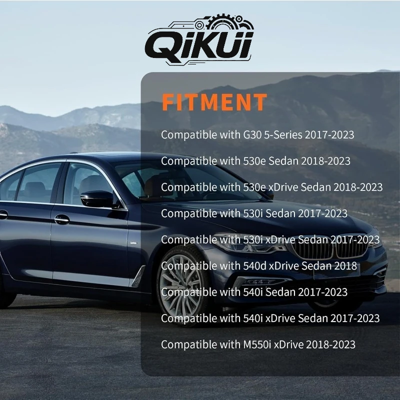 Фото Накладка на переднее крыло QIKUI, черная, для BMW G30 G31 G38 5 серии, 51747439013, 51747439014 №3