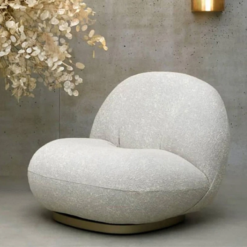 

White Fat Sofa Luxury Bedroom Creative Revolving Casual Chair Single Lamb Lazy Man Tatami Furniture Mobilier Sillas