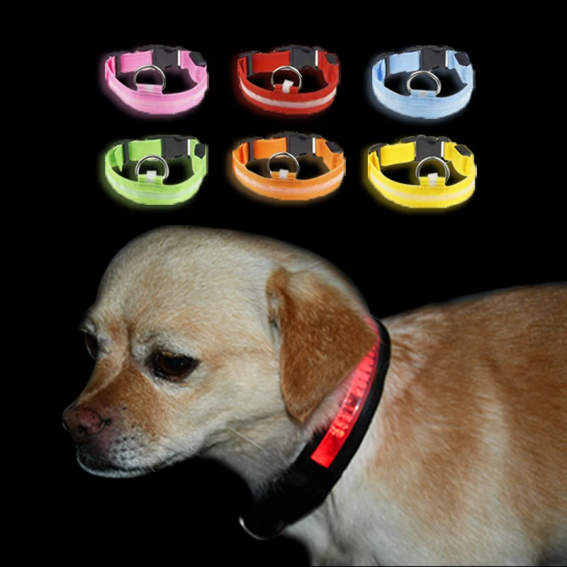 

Ошейник для собак со светодиодсветильник кой, регулируемый супер яркий безопасный ошейник с зарядкой от USB, светящиеся ошейники «сделай сам...