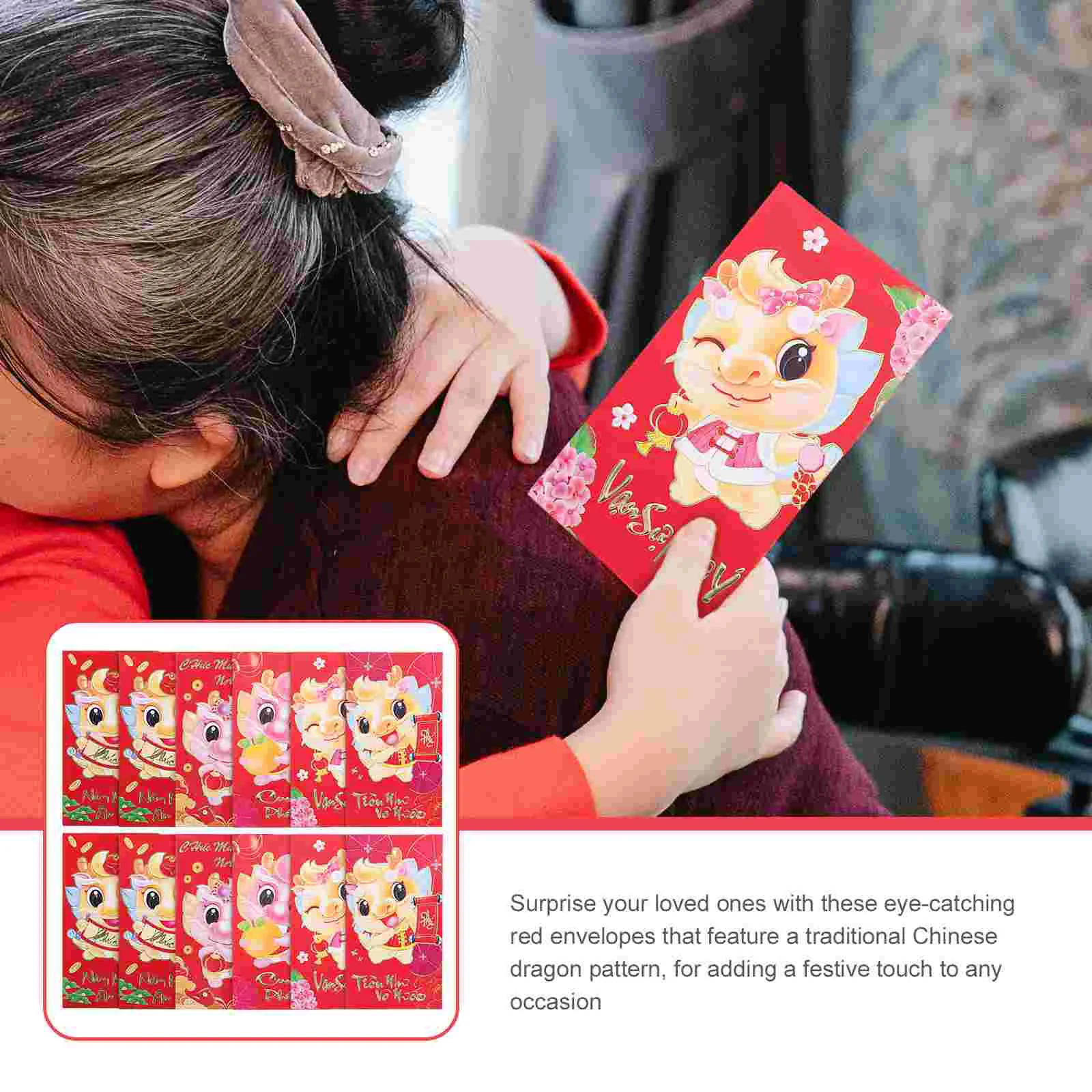 

30 Pcs Decorate Chinese Lunar Year Red Envelope Decorative Envelopes Calendar Luck Money Packet Spring Festival Paper Purse