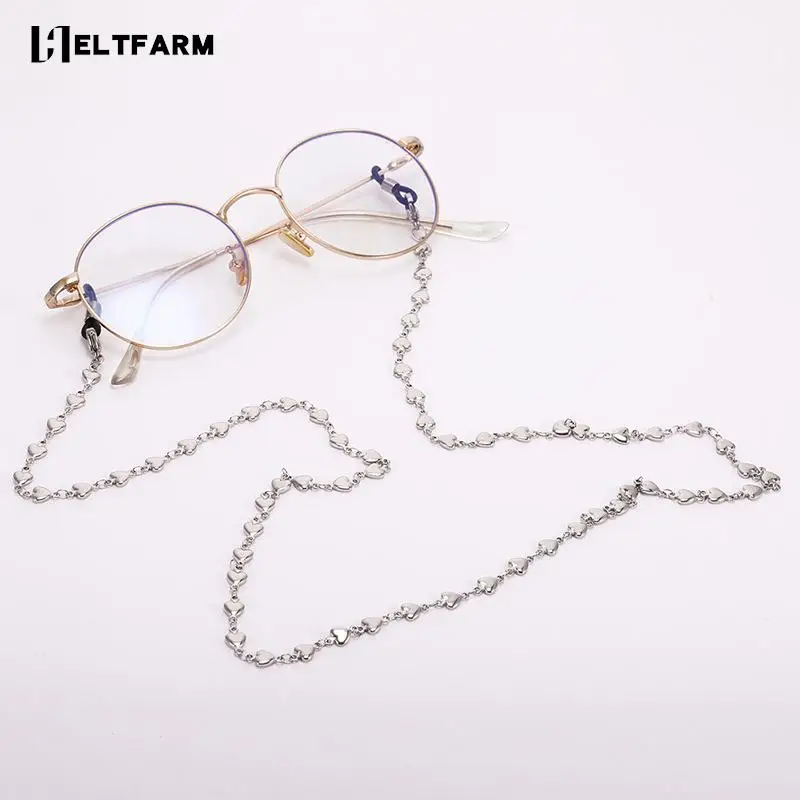 

Metal Love Heart Bead Sunglasses Chains For Women Gold Silver Color Chains Eyeglasses Chains 2022 New Fashion Jewelry Wholesale