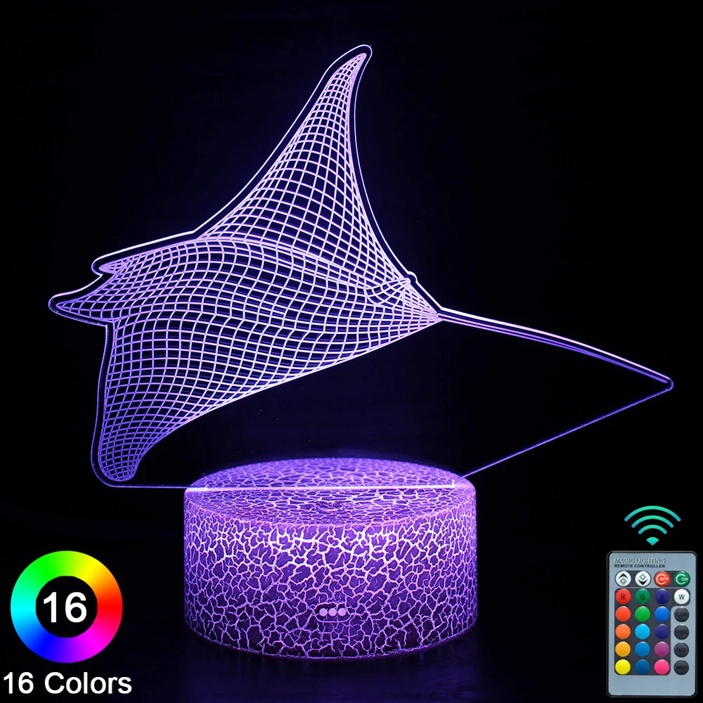 

Светодиодные ночники в виде рыб 3D, сенсорный пульт дистанционного управления, новинка, настольная лампа, декор для комнаты, Рождественский ...