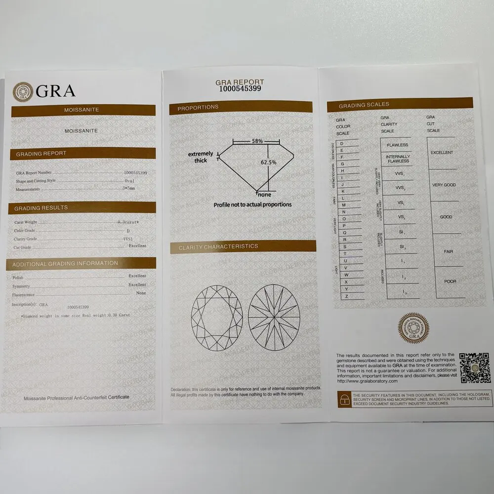 Овальные розовые муассаниты VVS1 превосходной огранки синтетические с GRA 0 5 карат ~