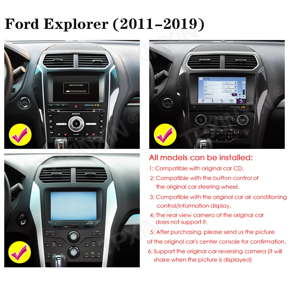 Автомобильный DVD-плеер для Ford Explorer 2011-2019 Android 10 GPS-навигация радио-плеер