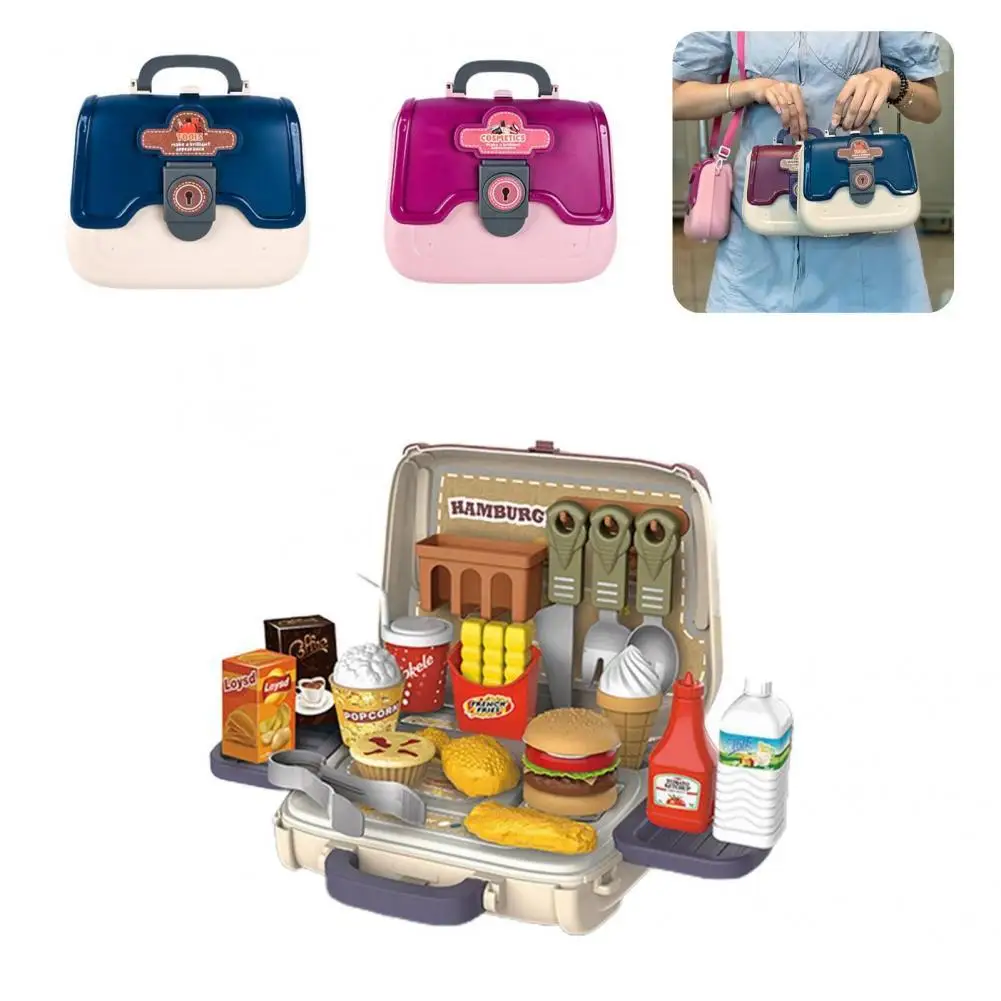 

1Set Premium Realistic Disassembling Hamburger Tools Hand Bag Play House Toy for Girls Role Play Toy Pretend Play Toy