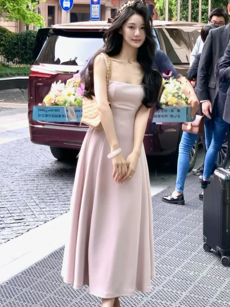 Женское винтажное платье-миди без рукавов элегантное вечернее платье-трапеция в