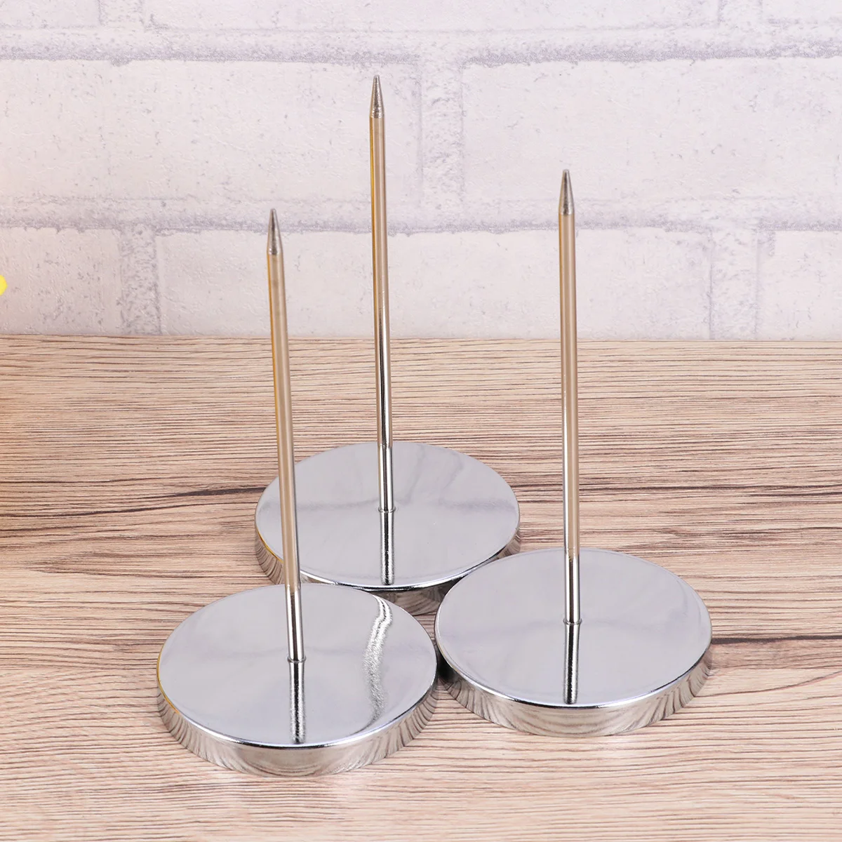 

5 Pcs Stianless Steel Menu Summons Fork Straight Rod Invoice Document Notes Metal Needle Folder Storage Products for Office
