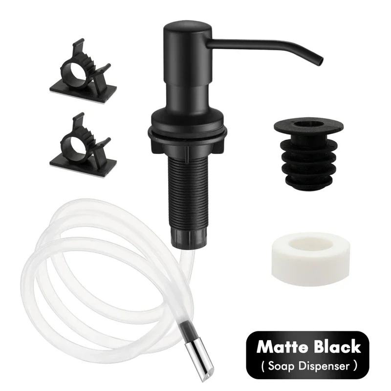 

Диспенсер для жидкого мыла для кухни и ванной, черный, нержавеющая сталь