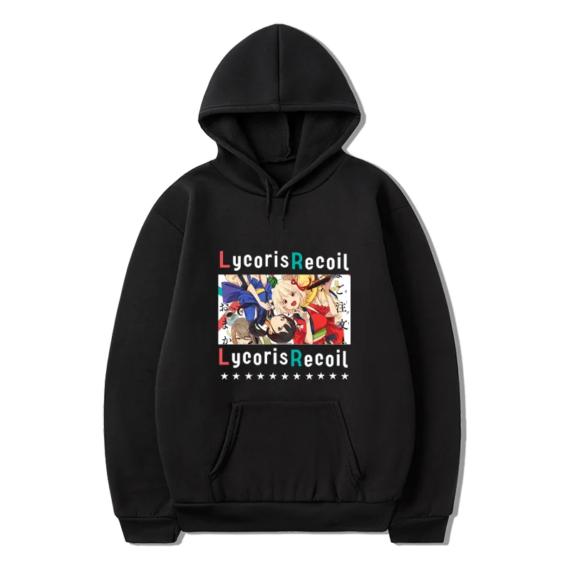 

Толстовка Lycoris Recoil мужской и женский свитер хип-хоп Аниме пуловер с длинным рукавом Свободный Топ осенняя одежда
