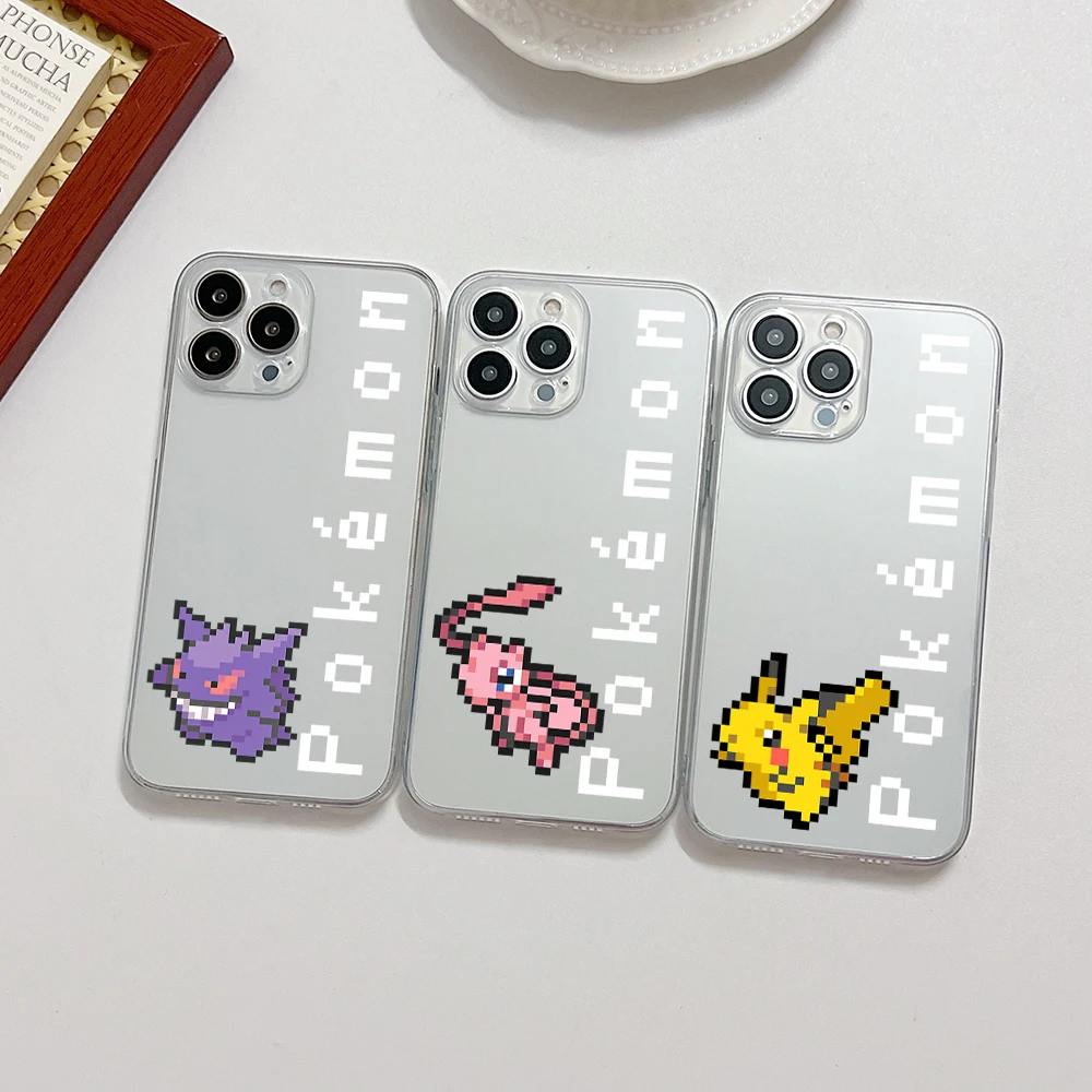 

Cartoon Pokemens Pikachu Jigglypuff Phone Case For Xiaomi Redmi Note 12 11 11T 10 10S 9 Pro Plus 10C K40 K60 4G 5G Transparent