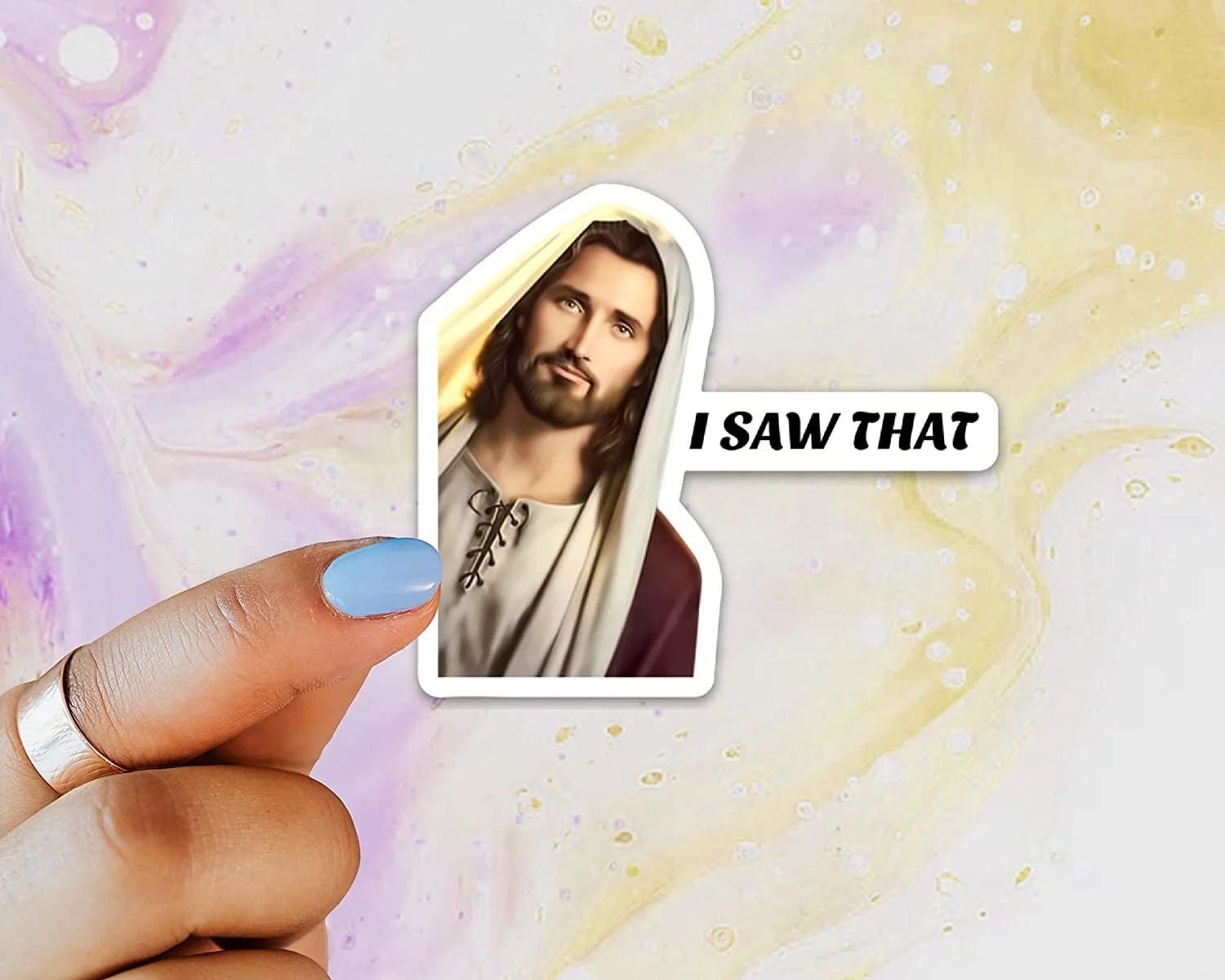 

For Jesus I Saw That Sticker, for Laptops, Water Bottle Window Tumbler