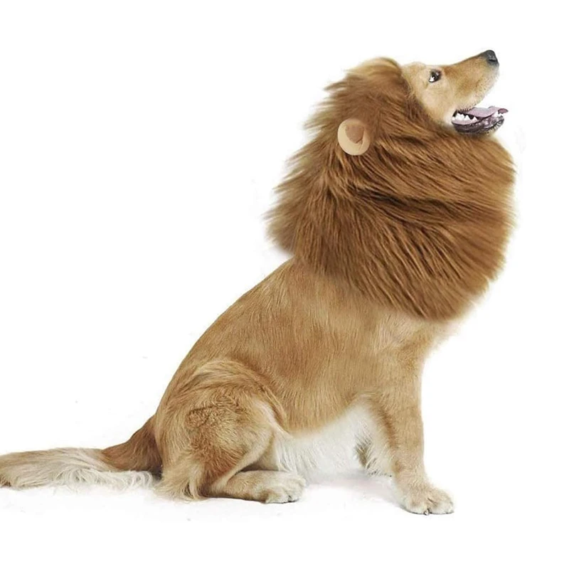 Собака-трансформер в костюме льва собака парик для косплея шляпа головной убор
