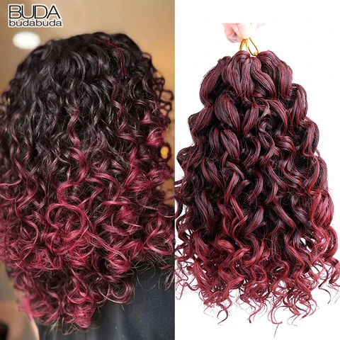 GoGo Curl Вязание крючком Волосы 10 дюймов Ocean Wave Вязание крючком Волосы Water Wave Синтетическое плетение Наращивание волос Вьющиеся вязанные крючком волосы для женщин