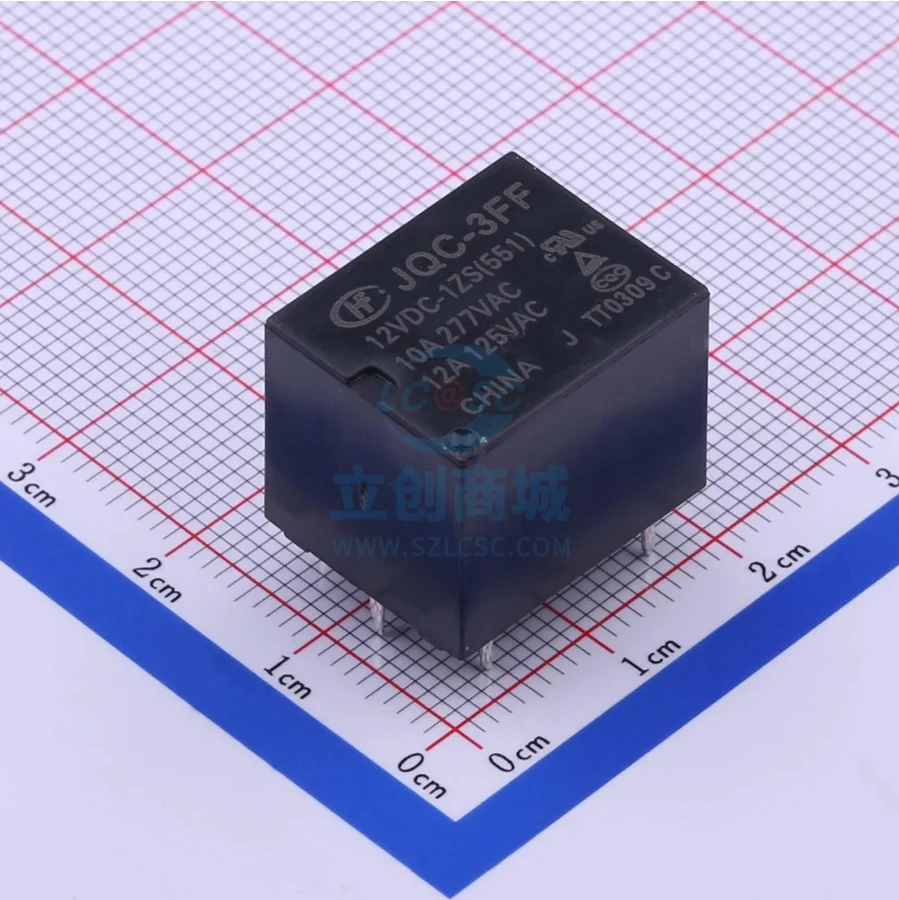 

(10piece)JQC-3FF/12VDC-1ZS（551) Power relay New and original