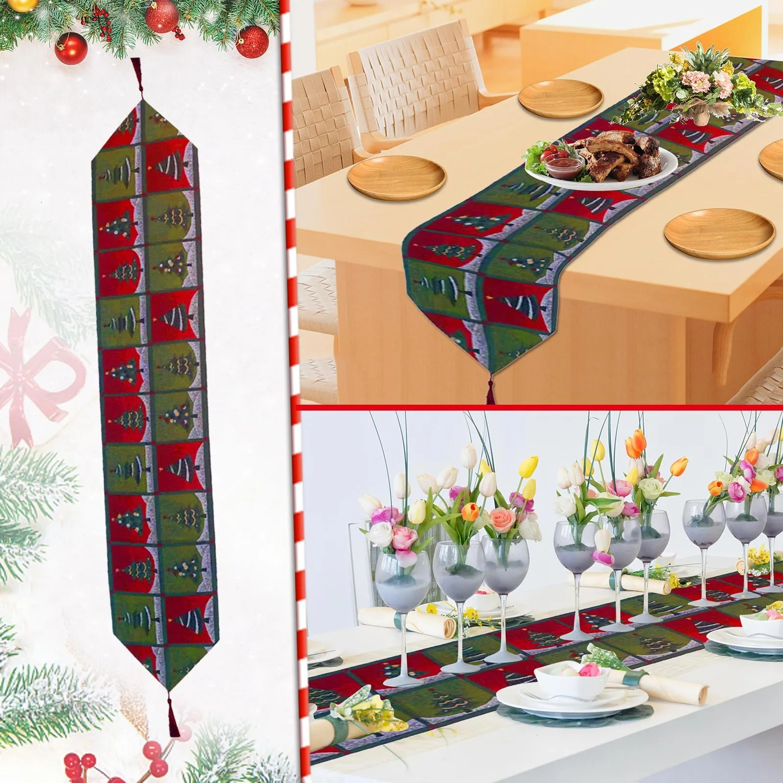 

Настольные бегунки 90 дюймов, длина 108 дюйма, украшение на День Благодарения и Рождество, садовые украшения на день рождения, искусственная т...