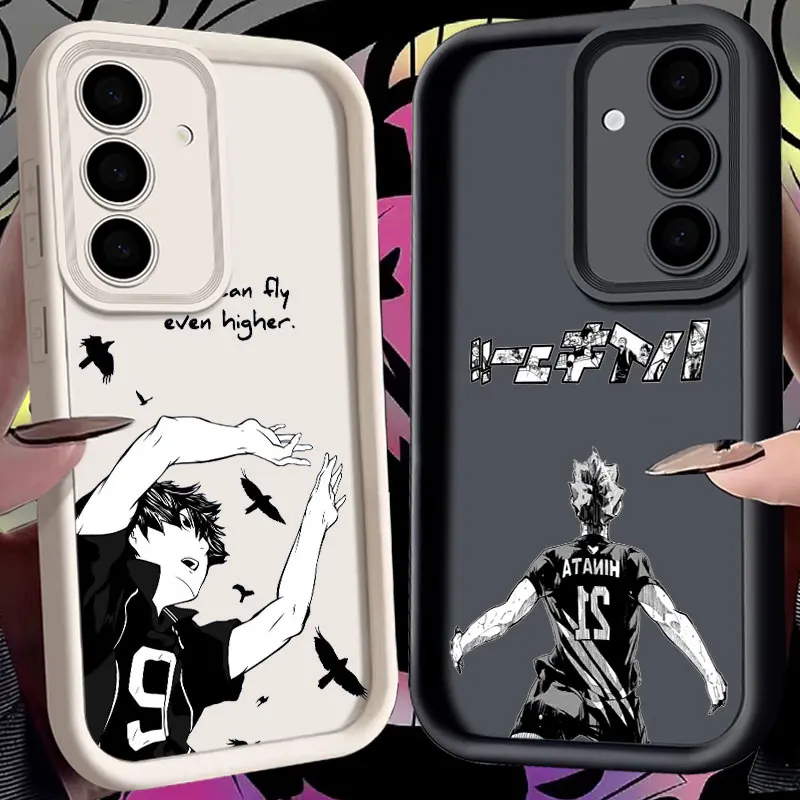 Haikyuu Karasuno Volleyball Anime S24FE Phone Case For Samsung Galaxy S24 S23 S21 S20 Fe S25 Ultra S22 Plus 5G Shockproof Cover