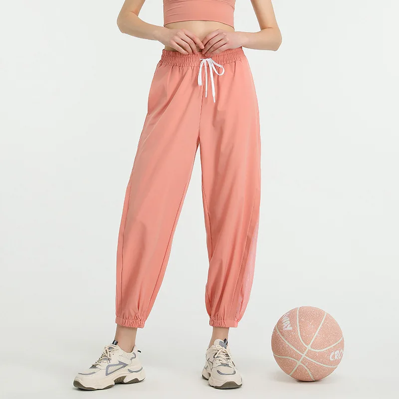Yoga Pants Large Nude Color Quick Dry Loose Fit Yoga Pants Outdoor Running Sports Pocket Strap Dance Large Fitness Pants Women