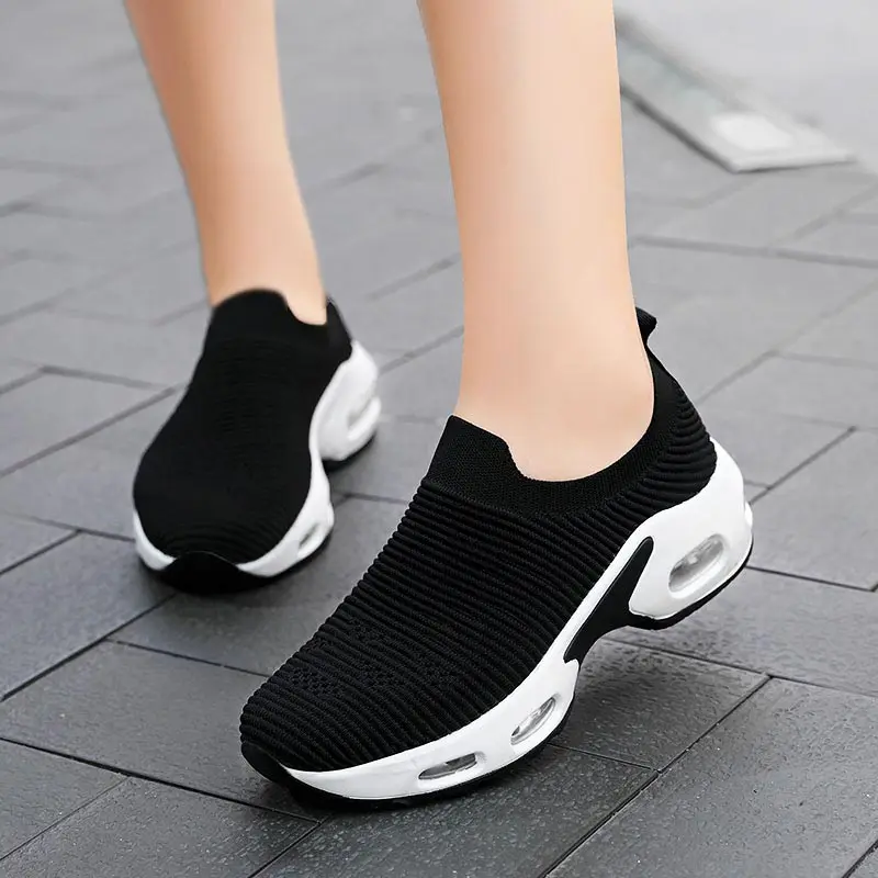 

Large Size Breathable Platform Sneakers Sock Woman Sport Shoes Lady Sneakers for Running Shoes Woman Sports Black Kit Gym B-1507
