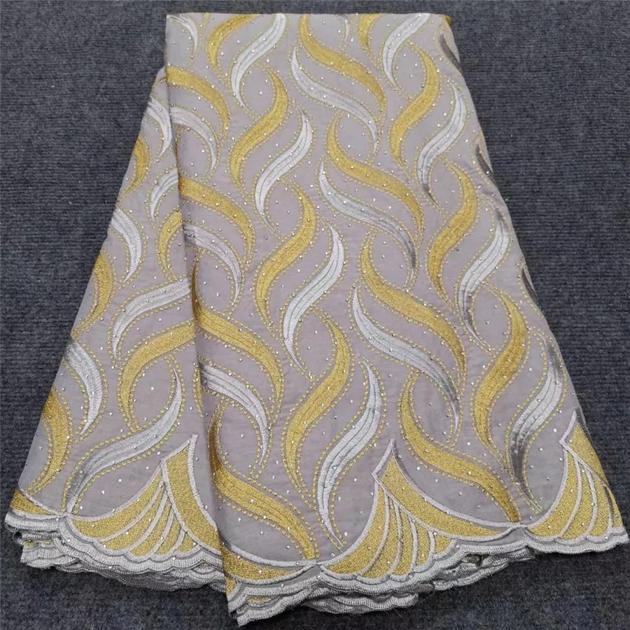 2022 Африканская Хлопковая кружевная ткань вышитая швейцарская вуаль в Швейцарии
