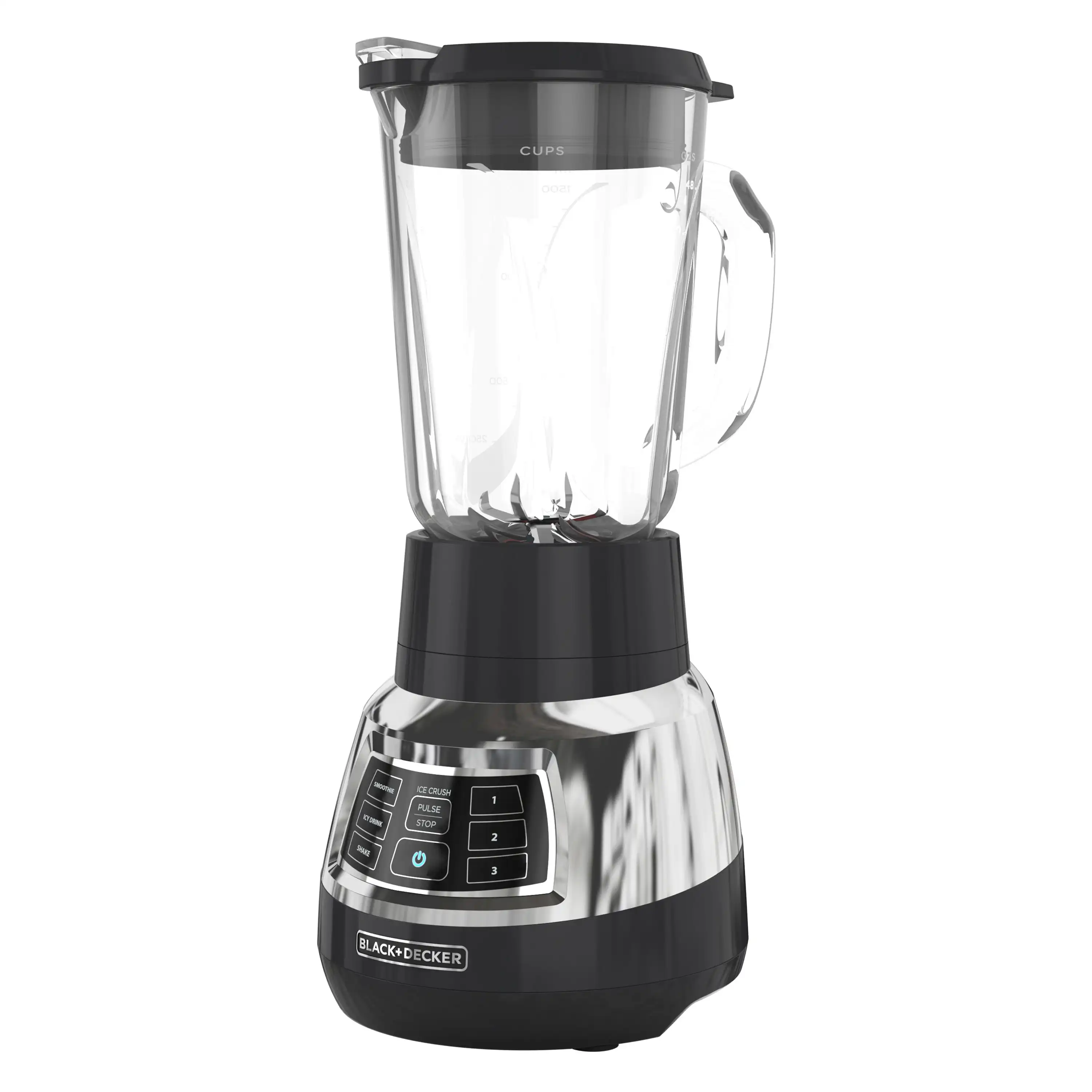 

BLACK+DECKER Quiet Blender with Cyclone® Glass JarBL1400DG-P