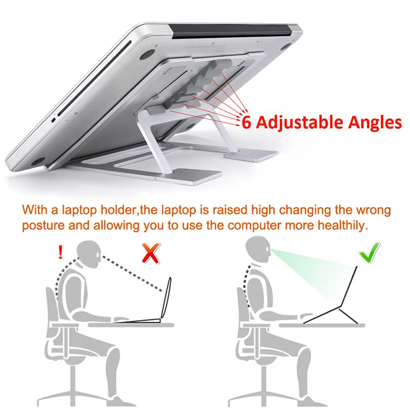 

Регулируемая подставка для ноутбука из алюминиевого сплава