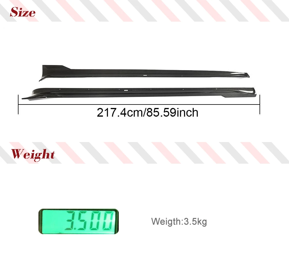 Боковые юбки автомобиля фартуки с удлинителем для Tesla Model S клетчатый седан