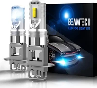 beamtech h3 led fog light bulb csp chips 6500k 800 lumens xenon white
