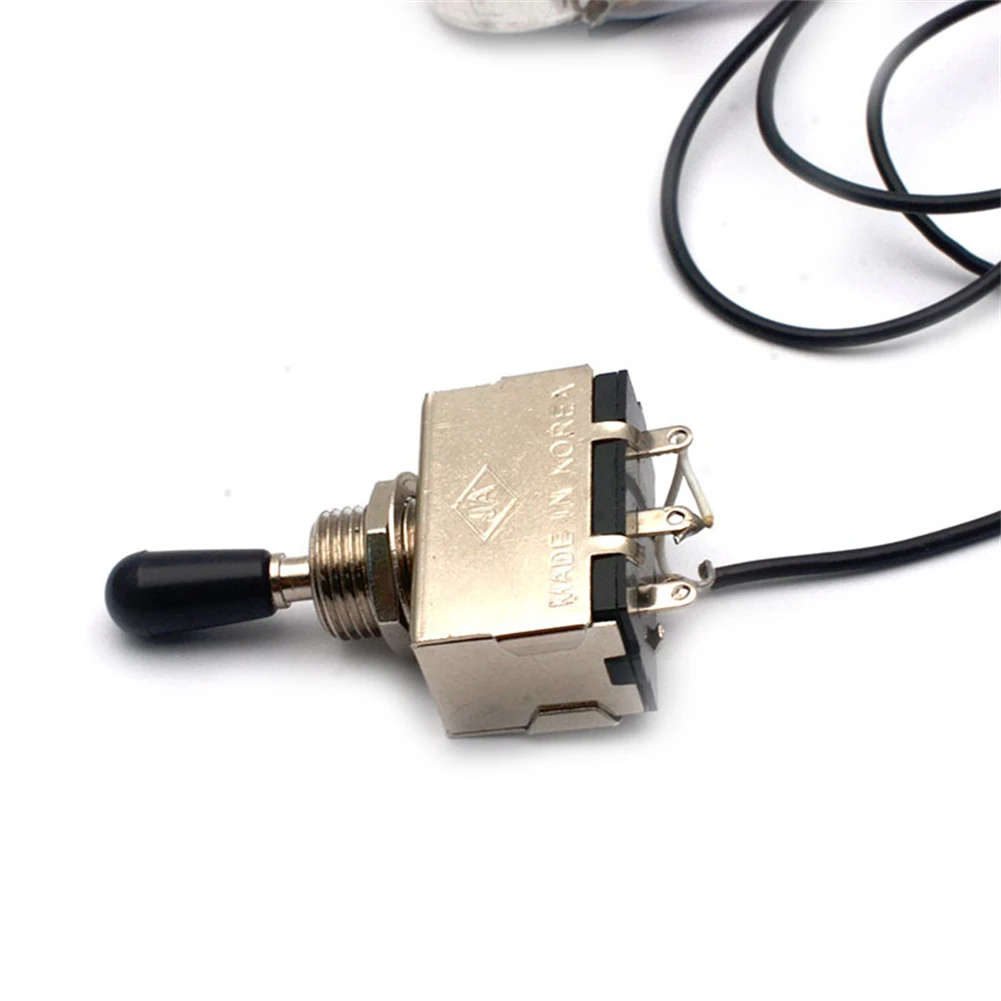 

Electric Guitar Wiring Harness Prewired 3 Way Toggle Switch 500K Pots 1 Volume 1 Tone Musical Instruments Accessories