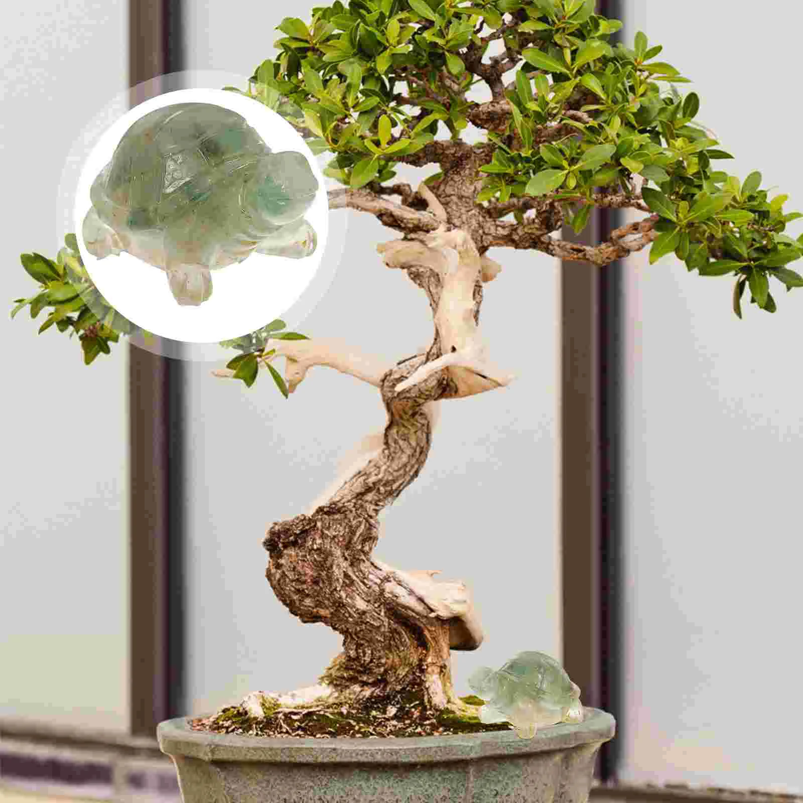 

Turtle Ornament Office Desk Decorations Crystal Figure Small Figurine Animal Statue
