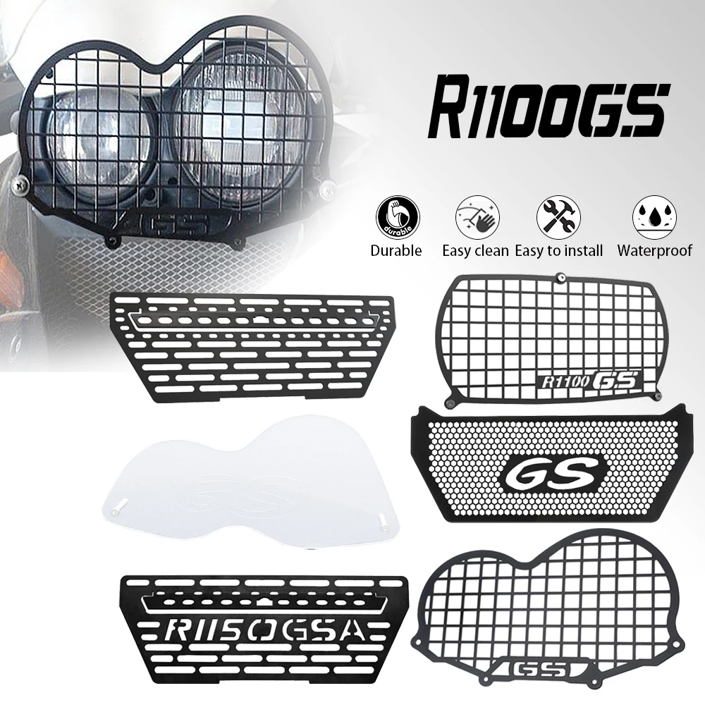 Protezione Faro Per Moto BMW R1150GS Adventure (1999-2004) - Griglia In Rete D'acciaio, Materiale Metallico
