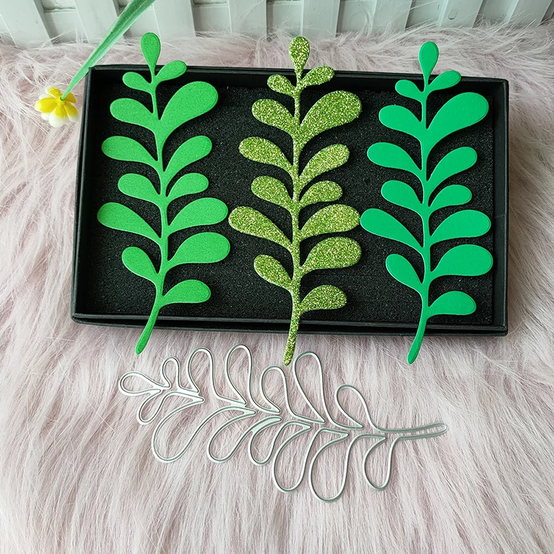 Новинка, металлическая высекальная форма в виде листьев, рельефное украшение для фотоальбома «сделай сам»