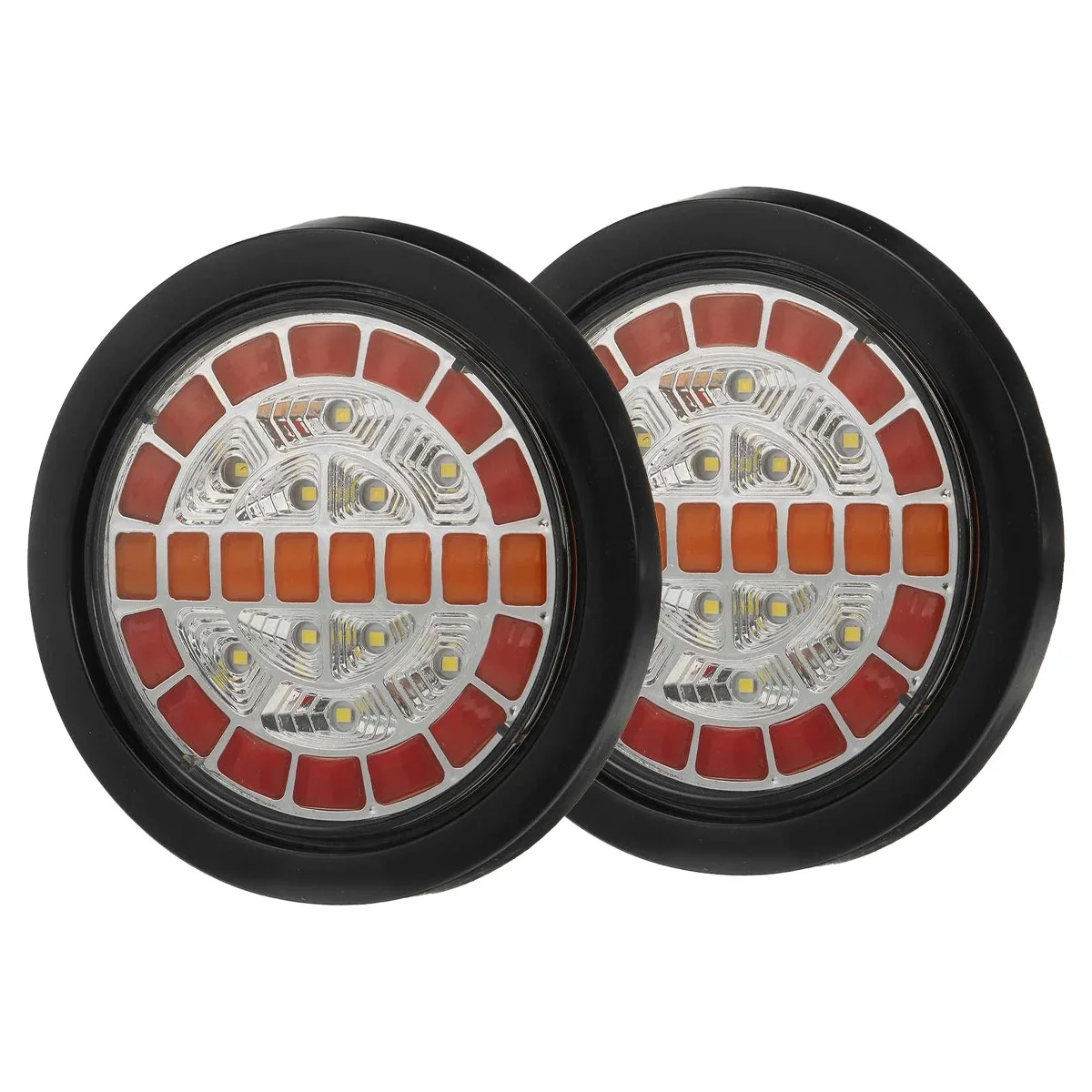 

Задний круглый фонарь для гамбургера, грузовика, 1 пара, 12-24 В, 32 светодиодный