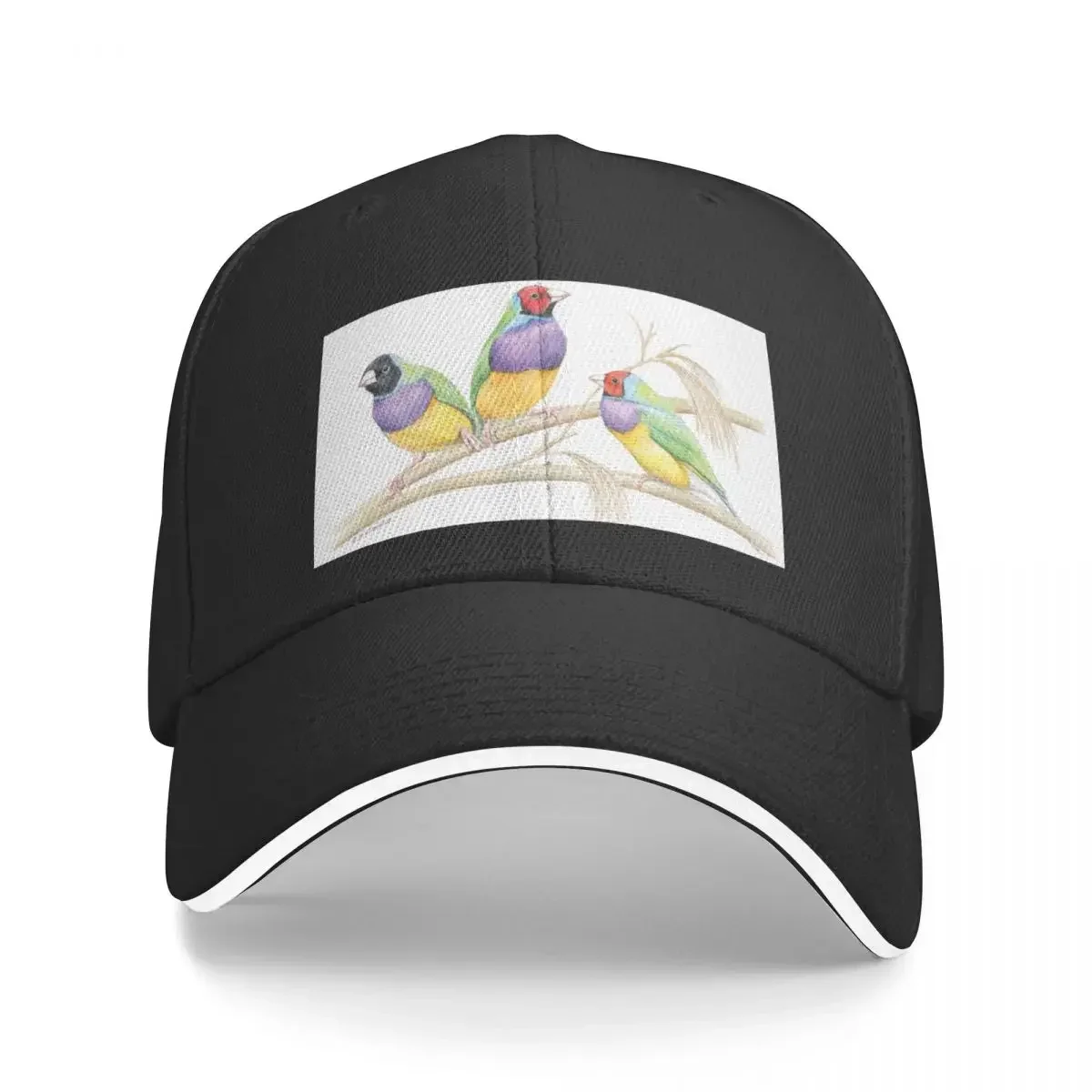 Бейсбольная кепка Gouldian Finches с солнцезащитным кремом на заказ мужская и женская