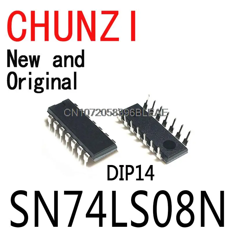 

100 шт. Новый и оригинальный DIP14 SN74LS08 74LS08N 74LS08 DIP встроенный IC SN74LS08N