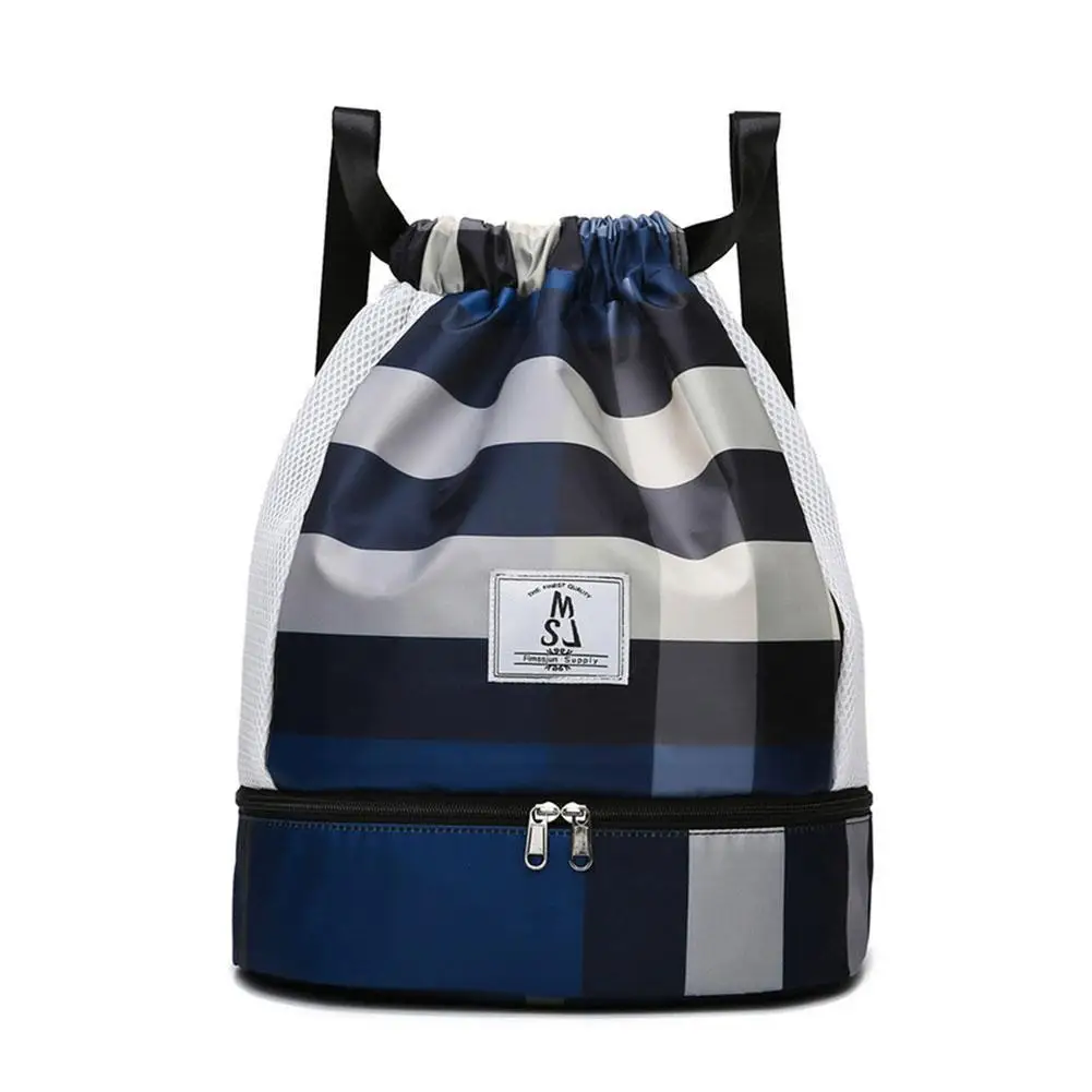 

Women Dry Wet Drawstring Backpack Bag With Shoe Compartment Swim Beach Casual Sports Duty Heavy Gymsack String Sackpack Bag G3Y2