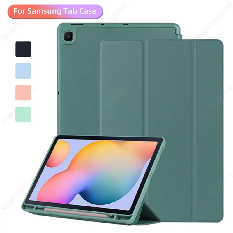 

With Pencil Holder Funda Case for Samsung Galaxy Tab S6 Lite 10.4 2020 2022 SM-P610 P615 P619 for Tab A8 2021 SM-X200 2021 S7 S8