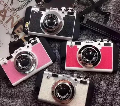 Emily in Paris 3D Retro Camera Case For iPhone 14 ProMax 13 12 11 Pro Max X XR XS Max 7 8 Plus Lanyard Camera Shockproof Cover