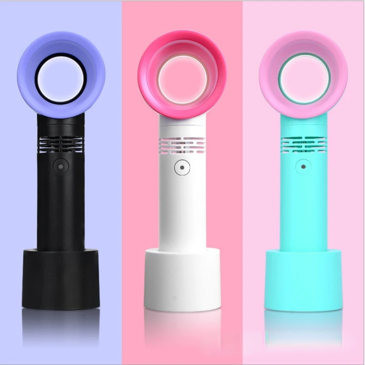 

Kids Safe Portable Bladeless Fan Cordless Handheld USB Rechargeable Cooling Fan Summer Mini Furniture Toy for Girl Birthday Gift
