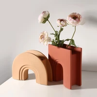 creative moranti vase decoration ceramic origami design flower arrangement art tabletop home decoration flower decoration